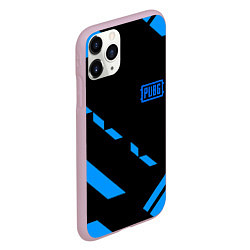 Чехол iPhone 11 Pro матовый PUBG blue geometry, цвет: 3D-розовый — фото 2