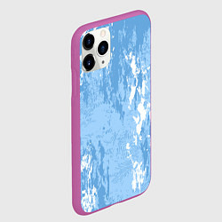 Чехол iPhone 11 Pro матовый Абстракция волн прибоя, цвет: 3D-фиолетовый — фото 2
