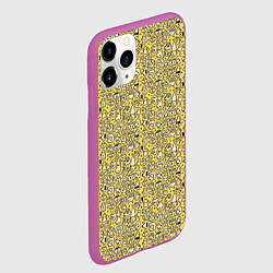 Чехол iPhone 11 Pro матовый Человечки в шляпе, цвет: 3D-фиолетовый — фото 2