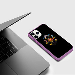 Чехол iPhone 11 Pro матовый Имперский герб России, цвет: 3D-фиолетовый — фото 2