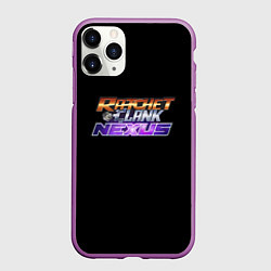 Чехол iPhone 11 Pro матовый Ratchet & Clank logo, цвет: 3D-фиолетовый