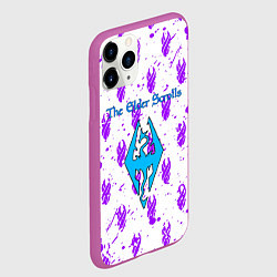 Чехол iPhone 11 Pro матовый The Elder scrolls pattern game, цвет: 3D-фиолетовый — фото 2