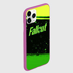 Чехол iPhone 11 Pro матовый Fallout toxic line, цвет: 3D-фиолетовый — фото 2