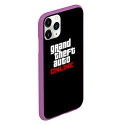 Чехол iPhone 11 Pro матовый GTA online logo, цвет: 3D-фиолетовый — фото 2