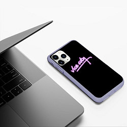 Чехол iPhone 11 Pro матовый Vice city logo neon, цвет: 3D-светло-сиреневый — фото 2