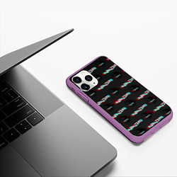 Чехол iPhone 11 Pro матовый Ninja team fortnite bloger, цвет: 3D-фиолетовый — фото 2