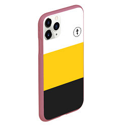 Чехол iPhone 11 Pro матовый За веру царя и святую триединую Русь Крест на узор, цвет: 3D-малиновый — фото 2