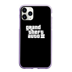 Чехол iPhone 11 Pro матовый GTA3 logo, цвет: 3D-светло-сиреневый