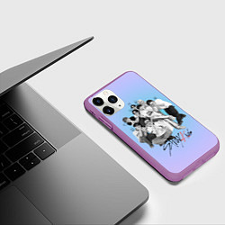 Чехол iPhone 11 Pro матовый Stray Kids family photo, цвет: 3D-фиолетовый — фото 2