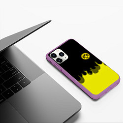 Чехол iPhone 11 Pro матовый Borussia fire fc, цвет: 3D-фиолетовый — фото 2