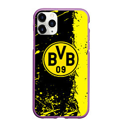 Чехол iPhone 11 Pro матовый Borussia fc краски, цвет: 3D-фиолетовый