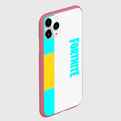 Чехол iPhone 11 Pro матовый Fortnite geometry color, цвет: 3D-малиновый — фото 2