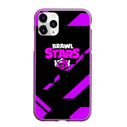 Чехол iPhone 11 Pro матовый Brawl stars geometry, цвет: 3D-фиолетовый