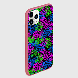 Чехол iPhone 11 Pro матовый Королева граффити, цвет: 3D-малиновый — фото 2