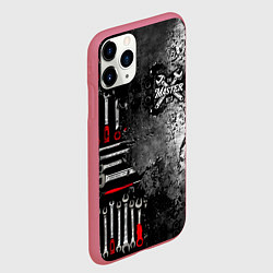 Чехол iPhone 11 Pro матовый Лучший мастер, цвет: 3D-малиновый — фото 2
