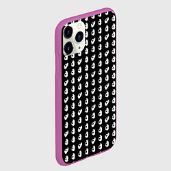 Чехол iPhone 11 Pro матовый Все ОК паттерн знак, цвет: 3D-фиолетовый — фото 2