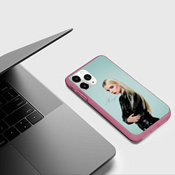 Чехол iPhone 11 Pro матовый Anya Taylor - Joy - actress, цвет: 3D-малиновый — фото 2