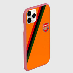 Чехол iPhone 11 Pro матовый Arsenal geometry steel, цвет: 3D-малиновый — фото 2
