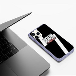 Чехол iPhone 11 Pro матовый Doom eternal geometry white, цвет: 3D-светло-сиреневый — фото 2