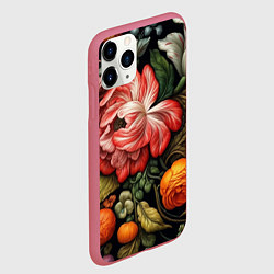 Чехол iPhone 11 Pro матовый Набивной рисунок, цвет: 3D-малиновый — фото 2