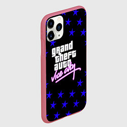 Чехол iPhone 11 Pro матовый GTA star vice city, цвет: 3D-малиновый — фото 2