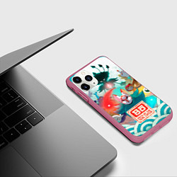 Чехол iPhone 11 Pro матовый Персонажи Bo path of the teal lotus, цвет: 3D-малиновый — фото 2