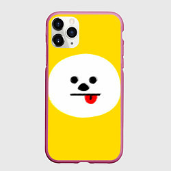 Чехол iPhone 11 Pro матовый BT21 - Chimmy, цвет: 3D-малиновый