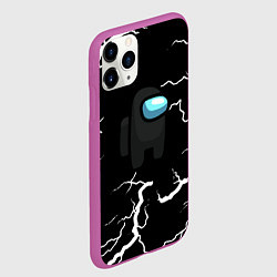 Чехол iPhone 11 Pro матовый Among us storm black, цвет: 3D-фиолетовый — фото 2
