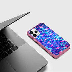 Чехол iPhone 11 Pro матовый Marshmello comstock star, цвет: 3D-малиновый — фото 2