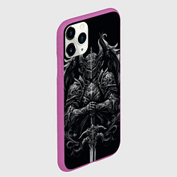 Чехол iPhone 11 Pro матовый Готический рыцарь, цвет: 3D-фиолетовый — фото 2