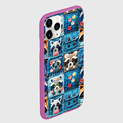 Чехол iPhone 11 Pro матовый Пэчворк с энотами, цвет: 3D-фиолетовый — фото 2