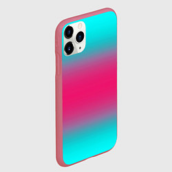 Чехол iPhone 11 Pro матовый Градиент текстура неон, цвет: 3D-малиновый — фото 2