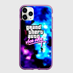 Чехол iPhone 11 Pro матовый Gta flame winter, цвет: 3D-фиолетовый