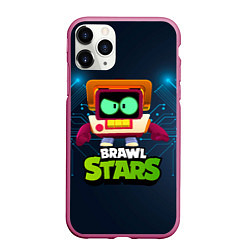 Чехол iPhone 11 Pro матовый Brawl start 8 bit skin old tv, цвет: 3D-малиновый