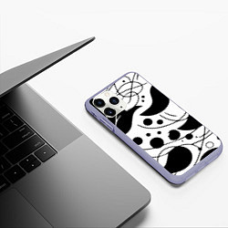 Чехол iPhone 11 Pro матовый Fashion abstraction - ai art fantasy, цвет: 3D-светло-сиреневый — фото 2