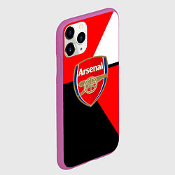 Чехол iPhone 11 Pro матовый Арсенал лого геометрия, цвет: 3D-фиолетовый — фото 2