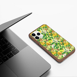 Чехол iPhone 11 Pro матовый Птица на грушевом дереве, цвет: 3D-коричневый — фото 2