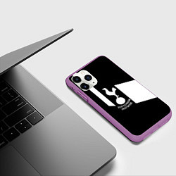 Чехол iPhone 11 Pro матовый Тоттенхэм геометрия, цвет: 3D-фиолетовый — фото 2