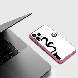 Чехол iPhone 11 Pro матовый Chelsea sport fc, цвет: 3D-малиновый — фото 2