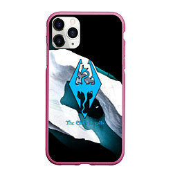 Чехол iPhone 11 Pro матовый The Elder Scrolls краски текстура, цвет: 3D-малиновый