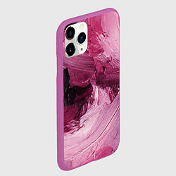 Чехол iPhone 11 Pro матовый Розовые краски, цвет: 3D-фиолетовый — фото 2