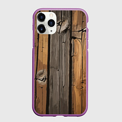 Чехол iPhone 11 Pro матовый Old boards, цвет: 3D-фиолетовый