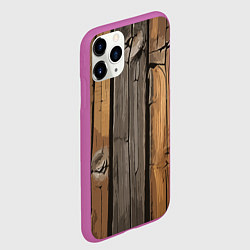 Чехол iPhone 11 Pro матовый Old boards, цвет: 3D-фиолетовый — фото 2