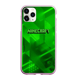 Чехол iPhone 11 Pro матовый Minecraft кислотная геометрия, цвет: 3D-розовый