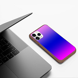 Чехол iPhone 11 Pro матовый Неоновая градиент абстракция, цвет: 3D-коричневый — фото 2