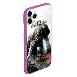 Чехол iPhone 11 Pro матовый Warhammer 40000 space marine 2 poster, цвет: 3D-фиолетовый — фото 2