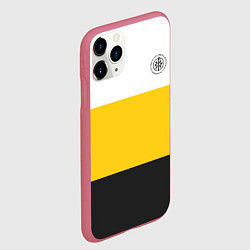 Чехол iPhone 11 Pro матовый Сокрушу пред ним врагов его КЦК черный, цвет: 3D-малиновый — фото 2
