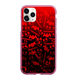 Чехол iPhone 11 Pro матовый Marshmello storm, цвет: 3D-малиновый