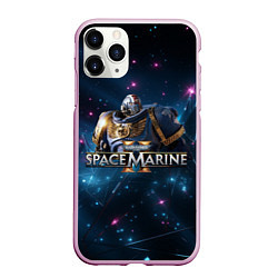 Чехол iPhone 11 Pro матовый Warhammer 40000 space marine 2 ультрамарин в броне, цвет: 3D-розовый