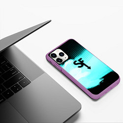 Чехол iPhone 11 Pro матовый Sally face geometry, цвет: 3D-фиолетовый — фото 2